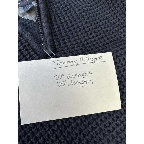 Tommy Hilfiger Boys Sweater Sz XL 20 Navy Blue Pullover Fleece Raglan Sleeves - Picture 7 of 7